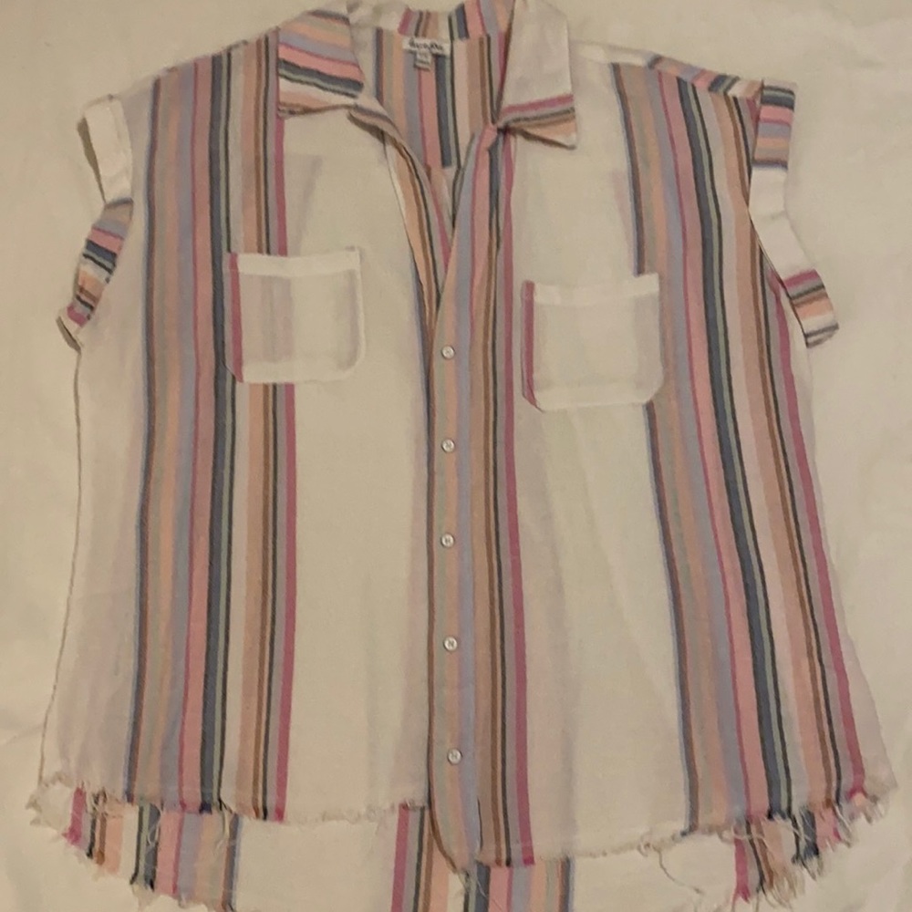 Cute short sleeve, oversized button down